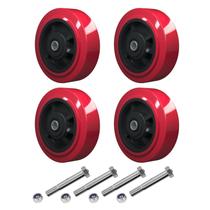 Caster Wheels LONGRUNFORU 6x2 de poliuretano sobre poliolefina, pacote com 4