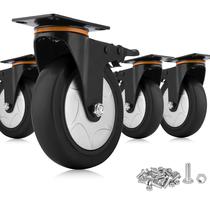 Caster Wheels Moogii Heavy Duty Swivel de 6 polegadas com freio x4