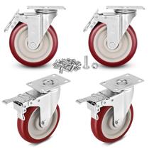 Caster Wheels Moogiitools Swivel 5 polegadas 2400 libras Heavy Duty