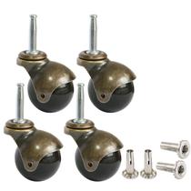 Caster Wheels MySit Vintage Antique Brass, conjunto de 4 polegadas Caster Wheels MySit Vintage Antique Brass, conjunto de 4 polegadas
