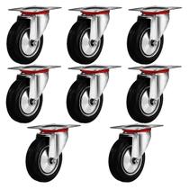Caster Wheels Online Best Service, pacote com 8, 3 polegadas, borracha pesada