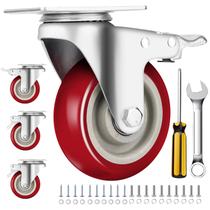 Caster Wheels PUIPUM Heavy Duty 4 polegadas, conjunto de 4 2600 libras