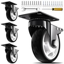 Caster Wheels QNCZ Heavy Duty, capacidade de 4 polegadas e 1088 kg Caster Wheels QNCZ Heavy Duty, capacidade de 4 polegadas e 1088 kg