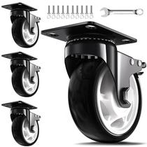 Caster Wheels QNCZ Heavy Duty, capacidade de 5 polegadas e 118 kg, conjunto de 4 Caster Wheels QNCZ Heavy Duty, capacidade de 5 polegadas e 118 kg, conjunto de 4