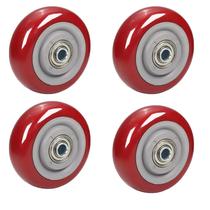 Caster Wheels Swagwert 4 polegadas Red Heavy Duty 160 kg 4 unidades