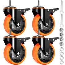Caster Wheels TAYLOON Heavy Duty de 3 polegadas Stem Caster, 725 kg, conjunto de 4