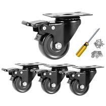 Caster Wheels YAEMIKY de 2 polegadas com capacidade de 600 libras, conjunto de 4 Caster Wheels YAEMIKY de 2 polegadas com capacidade de 600 libras, conjunto de 4