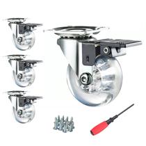 Caster Wheels YAEMIKY Swivel Heavy Duty de 3 polegadas, conjunto de 4