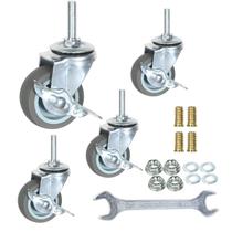 Caster Wheels YEEMIGO, giratório de 2 polegadas com freio, conjunto de 4 Caster Wheels YEEMIGO, giratório de 2 polegadas com freio, conjunto de 4