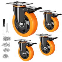 Caster Wheels YUPEZOP Conjunto de 4 polegadas para serviços pesados com freio