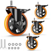 Caster Wheels YUPEZOP, haste roscada de 5 cm, conjunto pesado de 4