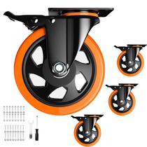 Caster Wheels YUPEZOP Heavy Duty, conjunto de 4 polegadas com freio