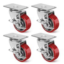 Caster Wheels ZDNEY Heavy Duty de 3 polegadas com freio de 640 kg, conjunto de 4