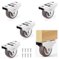 Caster Wheels ZUOFANG Conjunto fixo de 1,5 polegadas com capacidade de 4 50 kg