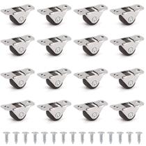 Caster Wheels ZUOFANG Tiny Low Profile de 0,5 polegadas, conjunto de 16