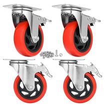 Casters Mofeetools, poliuretano pesado de 4 polegadas, 1.600 libras