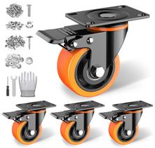 Casters Wheels LUTUMEI Heavy Duty, 3 polegadas, carga de 1600 libras, conjunto de 4