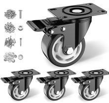 Casters Wheels LUTUMEI Heavy Duty, 3 polegadas, carga de 1600 libras, conjunto de 4
