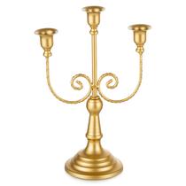 Castiçais Candelabra Romadedi Gold com 3 braços e 30 cm de altura
