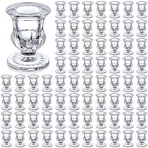 Castiçais de vidro Foaincore, 66 peças, 6,3 cm, transparente