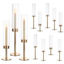 Castiçais Hewory Gold, 12 peças, Hurricane, 36-48 cm