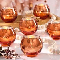 Castiçais LAMORGIFT Fall Tealight Mercury Glass 24 unidades