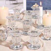 Castiçais Lanttu Glass Clear Set 12 para casamento Castiçais Lanttu Glass Clear Set 12 para casamento