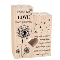 Castiçais Memoriais Huixi Wood Sympathy Gifts 12 cm