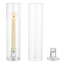 Castiçais NUPTIO Hurricane Glass para velas cônicas de 30 cm