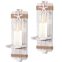 Castiçais SUJUN Distressed Starfish Wall Candelabros 13x40 cm