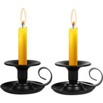 Castiçais vintage de ferro preto para casamentos e Aromather