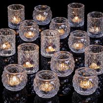 Castiçais votivos DARJEN Clear Glass, conjunto de 36