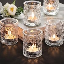 Castiçais votivos de vidro transparente NITIME (12 unidades)