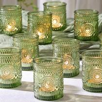 Castiçais votivos DEVI Vintage Green Glass (24 unidades) Castiçais votivos DEVI Vintage Green Glass (24 unidades)