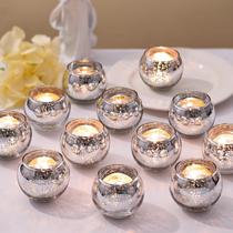 Castiçais votivos LETINE Silver Mercury Glass x36 Castiçais votivos LETINE Silver Mercury Glass x36