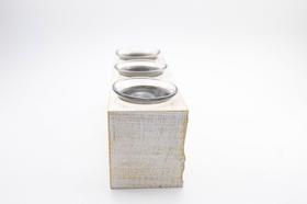 Castiçal 3 Copos La Verne Branco MDF 24 cm Castiçal 3 Copos La Verne Branco MDF 24 cm