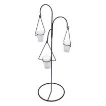 Castiçal 3 pingentes 65 cm Decoração Candelabro Vela Branca Castiçal 3 pingentes 65 cm Decoração Candelabro Vela Branca
