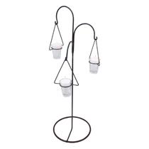 Castiçal 3 pingentes 65 cm Decoração Candelabro Vela Branca Castiçal 3 pingentes 65 cm Decoração Candelabro Vela Branca