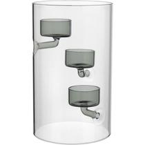 CASTIÇAL 3 VELAS BOROSSILICATO 10x12x12cm PORTA VELA DECORATIVO CASTIÇAL 3 VELAS BOROSSILICATO 10x12x12cm PORTA VELA DECORATIVO