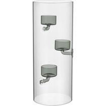 CASTIÇAL 3 VELAS BOROSSILICATO 30x12x12cm PORTA VELA DECORATIVO CASTIÇAL 3 VELAS BOROSSILICATO 30x12x12cm PORTA VELA DECORATIVO