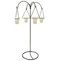 Castiçal 4 velas brancas 65 cm Candelabro centro de mesa