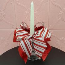 Castiçal Aparador Porta Vela Arranjo Centro Mesa Natal 30cm B