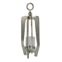 Castiçal Benzara Brie 69 cm em metal prateado