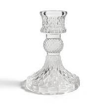 Castiçal Candelabro Porta Vela de Vidro Enfeite Centro Mesa