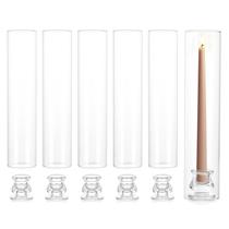 Castiçal Candle Stick NUPTIO, conjunto de 6 vidros Hurricane