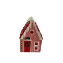 Castiçal casinha dos confeitos contos de infância telhado vermelho 11cm - 1un - PORTLAND