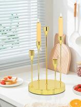 Castiçal de Ferro Elegante para Casa e Restaurante - Design Simples e Atmosfera Romântica