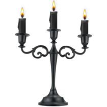 Castiçal de metal Candelabra Viscacha 3 para eventos - preto