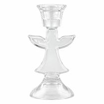 Castiçal de vidro asas de anjo 8,5cmx8,5cmx15,4cm rio master Castiçal de vidro asas de anjo 8,5cmx8,5cmx15,4cm rio master