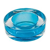 Castiçal De Vidro Azul - BC0028D